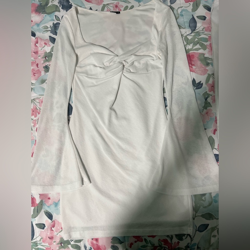 White Long Sleeve Dress